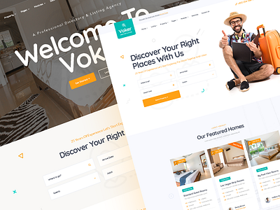 Voker - Booking and Rentals PSD Template booking business cars company corporate creative directory google maps hotel listing real estate restaurant rtl travel