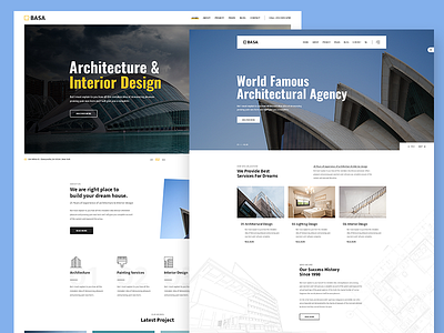 Architecture & Interior PSD Template architecture building creative decor elegant furniture design home decor house interior interior design landscape design multipurpose portfolio room design