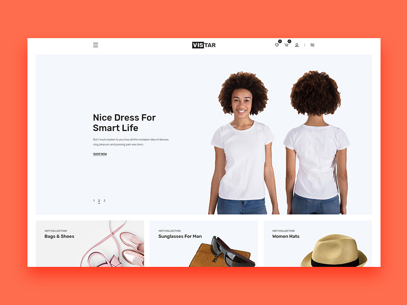 eCommerce PSD Template illustration clean design cart uiux ui ecommerce