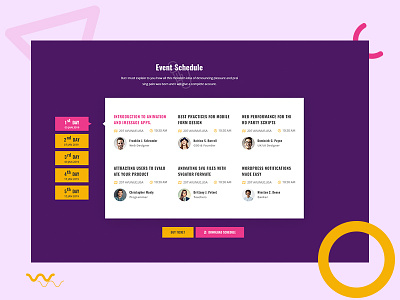 Event Schedule PSD Template clean company conference creative event events marketing schedule ui ux