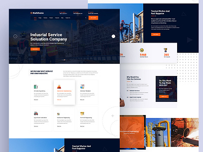 Industrial PSD Template agency branding clean company construction corporate creative factory industry ui ux