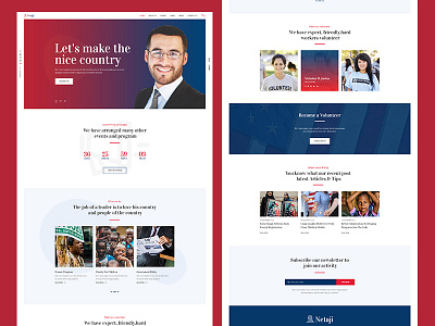 Political PSD Temaplate clean company corporate creative political political campaign politician ui ux