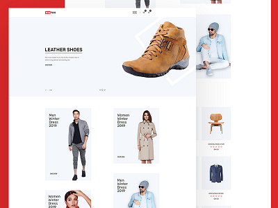 ecommerce PSD Temaplte business clean ecommerce modern shop shows ui ux