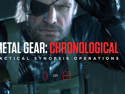 Metal Gear Chronological Intro angular icons metal gear chronological typography web application