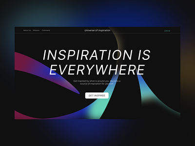 Universe of inspiration | concept concept design gradients inspiration landing page minimalism ui ux web web design