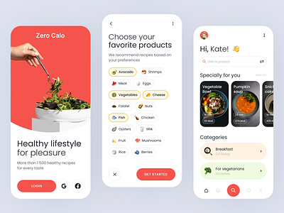 Healthy recipes – Mobile app