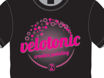 Velotonic t-shirt bicycle cycling fix8 pop art retro t shirt