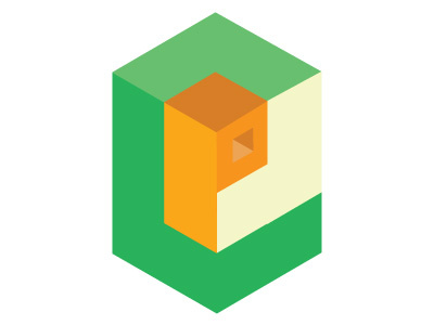 Code Potato blocks branding graphic green icon id logo p