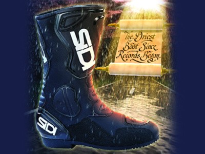 Sidi Boot advert black boot emsworth fix8 fix8design graphicdesign logo motorcycling photoshot rain