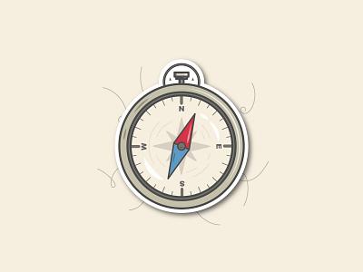 Compass design flat illustration