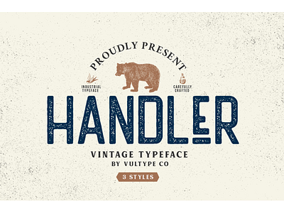 Handler Rough Font font font design free font free fonts lettering lettering artist lettering logo retro rough stamp typeface vintage vintage font vintage fonts vintage logo