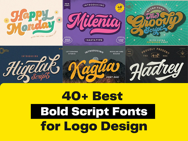 40+ Best Bold Script Fonts for Logo Design & Branding by Vultype Design ...