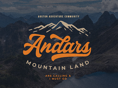 Retro Mountain Logo Design