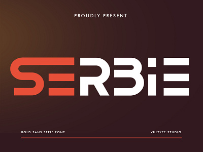 Serbie - Logo Font bold branding design font fonts free free font futuristic ligature logo modern product sans serif technology