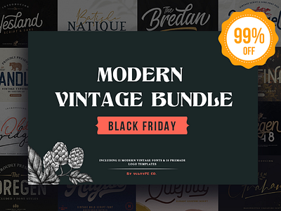 Modern Vintage Bundle 99% OFF black friday font fonts fonts collection free font free fonts lettering lettering artist lettering logo retro typeface vintage