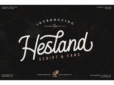 Vintage script font