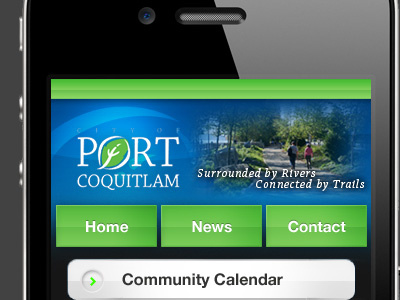 Port Coquitlam Mobile Site blue green iphone mobile