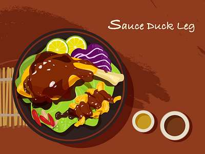 Food-sauce duck leg