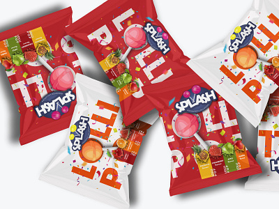 Splash Lollipop Packaging Mockup