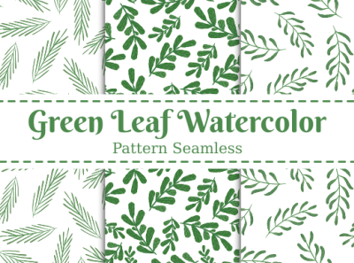 Green Leaf Pattern Seamless decor digital paper paper pattern seamless wallpaper watercolor