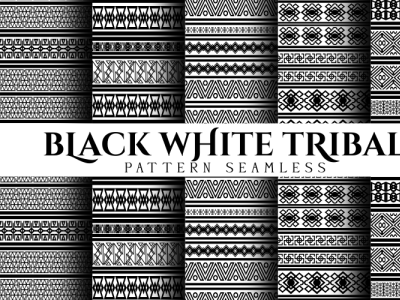 Black White Tribal Pattern Seamless design fabric illustration paper pattern seamless vector wallpaper