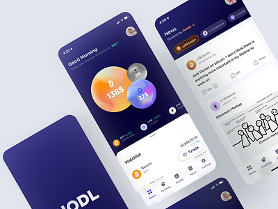 HODL - Cryptocurrency App UI