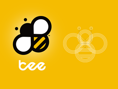 Bee logo animal mark branding branding concept icon logo typography vector