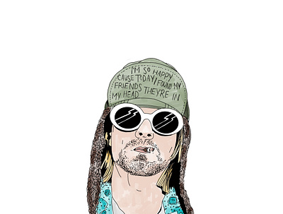 kurt cobain sticker series