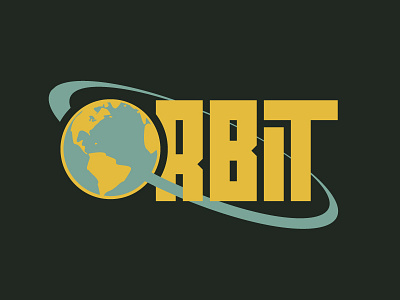 Orbit earth lettering orbit rebound scifi typography