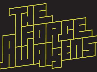 The Force Awakens star wars typography