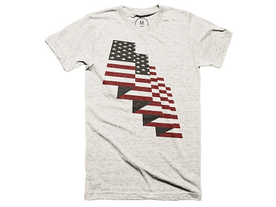 Unfurled on Cotton Bureau america cottonbureau flag minimalism t shirt usa