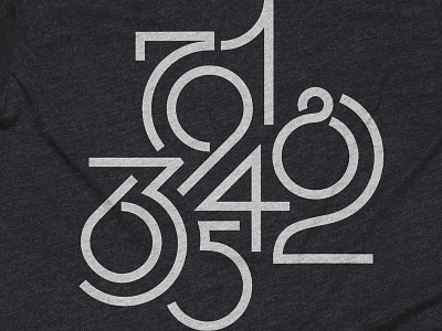 Numeric Reprint cottonbureau lettering numbers numeric t shirt tee tshirt typography