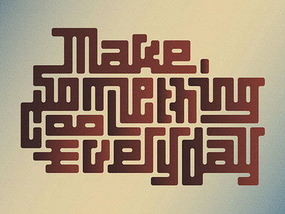 Make Something Cool jigsaw lettering typography