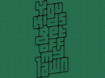 Crabby old man jigsaw lettering typography