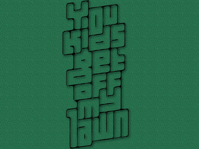 Crabby old man jigsaw lettering typography