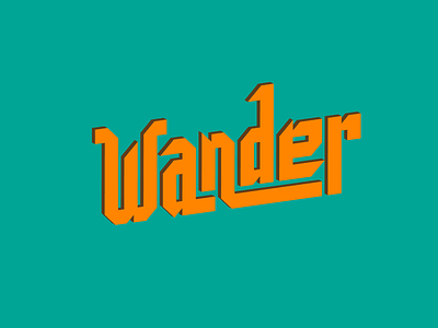 Wander jigsaw lettering typography