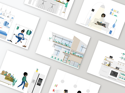 Connected's Smart Home Report Illustrations | House & Home branding design editorial illustration flat design graphic design illustration