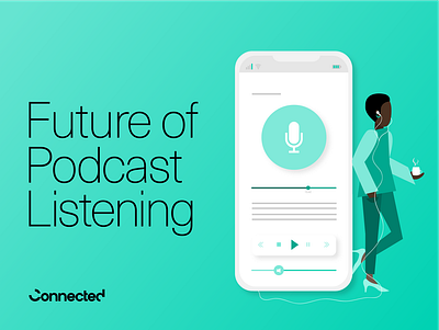 Future of Podcast Listening Report branding editorial design editorial illustration graphic design illustration layout design typography