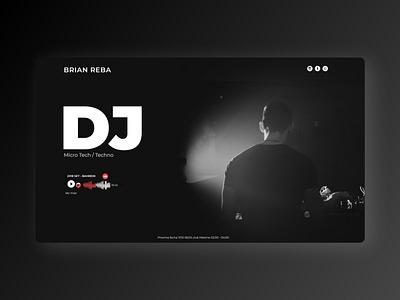 DJ Landing page adobexd dj landing page web design