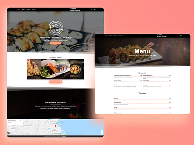 Sushi Restaurant Website adobexd design landing page restaurant sushi webdesign website