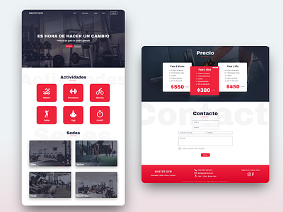 Website - Gym adobexd design gym gym website landing page ui uiux web design webdesign website website design