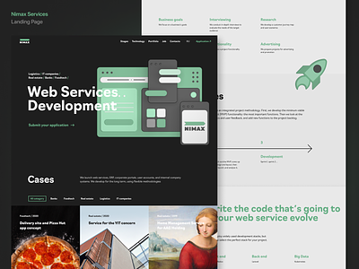 Nimax Services | Landing Page design 3d design graphic design illustration ui ux