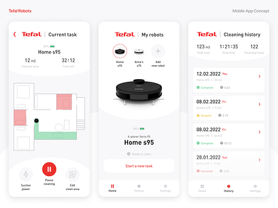 Tefal Robots | Mobile App Concept android ios mobile app robots tefal ui ux