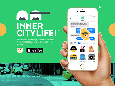 Inner City Life! app art budapest design direction flat graphic illustration sketch store