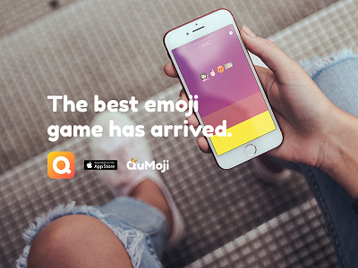 QuMoji - Challenge your friends. app art direction branding design download fun game ios puzzle qumoji ui ux