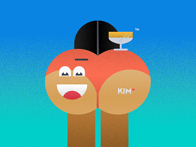 Kim Kardashian art ass badboylevikillinit charachter design direction graphic illustration jenner kardashian kim kylie