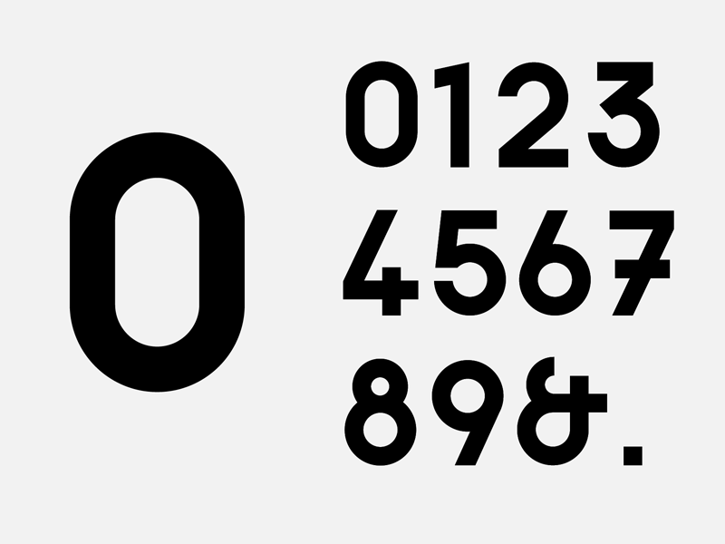 Numeral Set + Ampersand ampersand design gif graphic design type numerals typeface typography