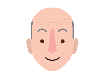 Dad colors face face icon flat illustration