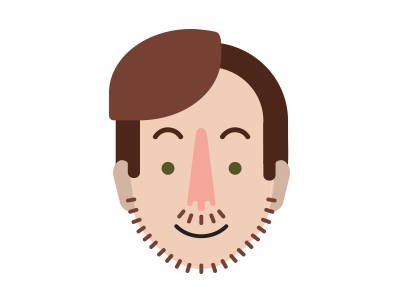 Casey colors face face icon flat illustration