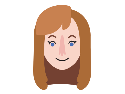 Me colors face face icon flat illustration